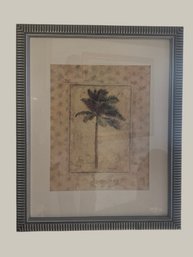 Med Size Beautiful Textured / Matted Palm Tree Framed Print