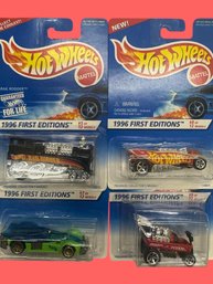 4 Hot Wheels 1996 First Edition #5, #7 , #8,#9