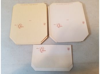 29 Vintage 1952 MCM Mid Century Modern Atomic Age Stationery, 'Just A Quickie' Folding Postcard Notes