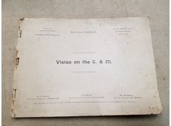Antique Vistas On The C&M RR Concord & Montreal Railroad, C.1892-1908, 9' X 6.5', Early Photo Book