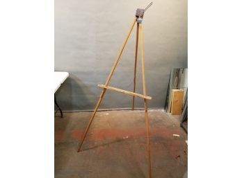 Vintage Anco Bilt Wooden Folding Artist Studio Easel, Adjustable 22' Canvas Rest And Clamp, 61'h, Tripod