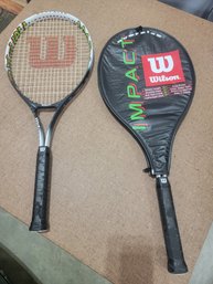 Pair Of Wilson Impact Tennis Rackets