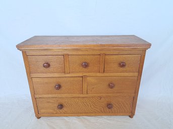 Small Oak 6 Drawer Apothecary