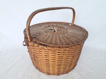 Excellent Early Covered Split Ash Basket
