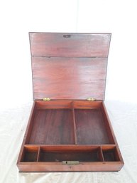 Early Mahogany Lap Desk With Dovetailed Case