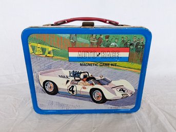Auto Race Magnetic Game Lunch Box With Thermos