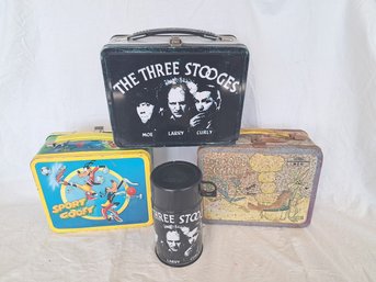 Lot Of 3 Vintage Metal Lunchboxes