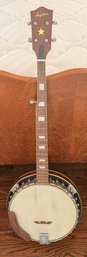 Vintage 1970s Angelica 5-String Banjo With Eagle Resonator  Block Inlays