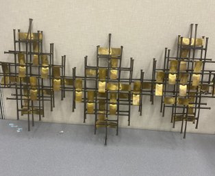 Mid Century Metal Wall Art Sculpture Artist Signed And Dated Ron Schmidt 79