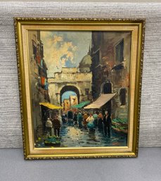 Vintage Oil On Canvas