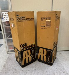 Pair Large AR9 Teledyne Speakers In Boxes