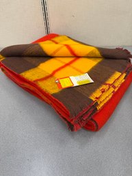 Vintage Mid Century Blanket Unused With Tags