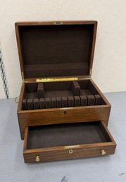Vintage Hardwood Silver Chest