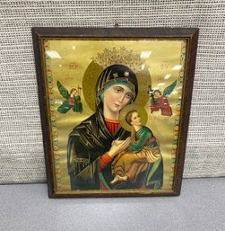 Vintage Madonna And Child Print