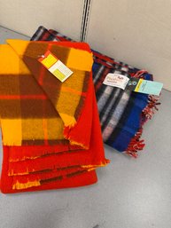 Two Vintage Mid-century Blankets   With Tags