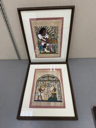 Vintage Framed Egyptian Paintings
