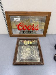 Two Beer Bar Signs Miller And Coors