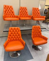 5 Mid Century Modern Style Chairs 3 Swivel