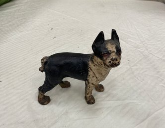 Small Antique Vintage Painted  Iron Dog