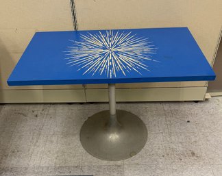 Mid Century Table With Atomic Sunburst Top