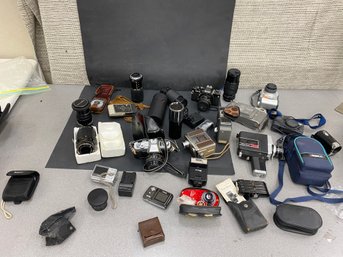 Camera Lot With Many Lenses