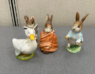 Four Older Vintage Beatrix Potter Figures