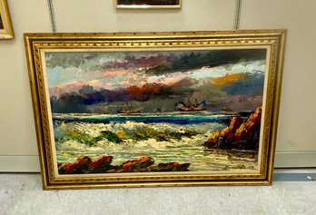 Large Signed Morris Katz Original Oil Painting
