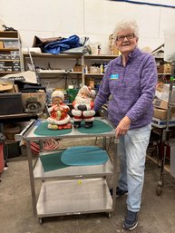GLORIA'S CHOICE:  Vintage Christmas Figures Santa And Mrs Claus