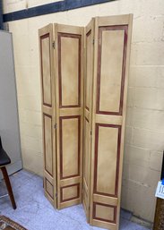 Provincial Style Painted Wood Folding Screen