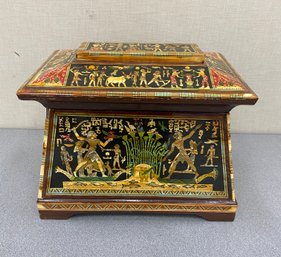 Egyptian Inlaid Painted Box