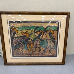 Haitian Artist Signed Framed Art Haiti