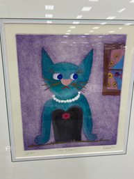 Cat Artwork Signed And Numbered Delia