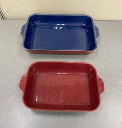 Two Denby Handcrafted Made In England Casseroles