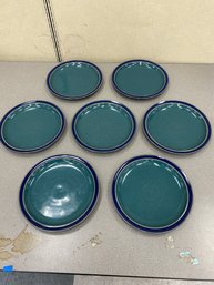 Seven 10 Inch Plates  Denby Handcrafted Made In England
