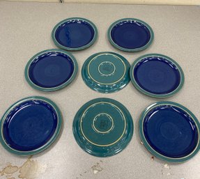 Eight Denby Salad Side Plates  Denby Handcrafted Made In England