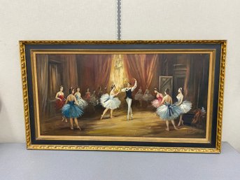 Vintage Ballet Oil Painting