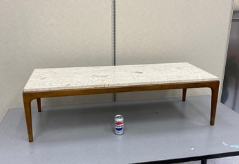 Lane Mid Century Rhythm Travertine Coffee Table