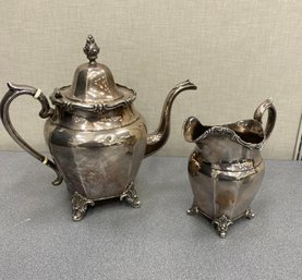 Antique Coin Silver  Partial Tea Set Gayle & Hayden New York Circa 1847