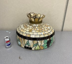 Vintage Stained Glass Chandelier