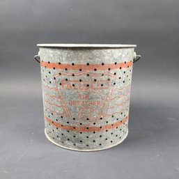 Vintage Falls City Air Breather Minnow Bucket Rustic Fishing Decor