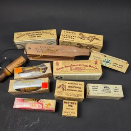 Large Lot Of Bird And Predator Calls  - Lynch's Turkey Call