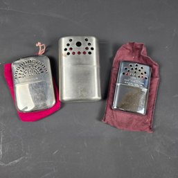 Three Vintage Hand Warmers - Peacock And Two Jon -e