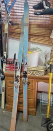 Antique Wooden Skis - Cable Binding  - Cabin Decor
