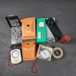 Forestry Service Tools - Alvin 1116 Map Measure, Marcel & Cie Pocket Watch, Suunto MC-1 Compass