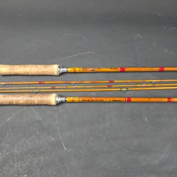 Two Vintage Kisho Ueda Co, Tokyo Japan Bamboo Fishing Rods