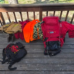Hunting Garb And Two Backpacks
