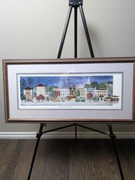 Rainbow Row After Hours By Betty Condon 1980's Nicely Framed Print