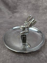 Chrome Mid Century Pelican Pincherette Ashtray By Hamilton