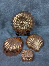 Copper Colored Fluted Molds Jello Mold Cake Pans - Shells And Sheep