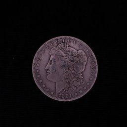 1881-S Morgan Silver Dollar Coin - 90% Silver